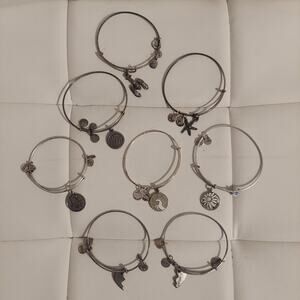 Authentic Alex and Ani Silver Tone Bracelet Lot of 8 *Matching Friends Set*